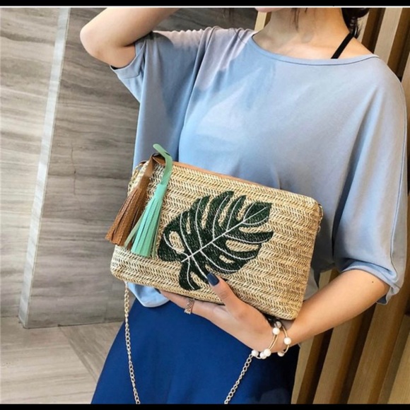Handbags - 🌻 Rattan straw messenger bag ☀️